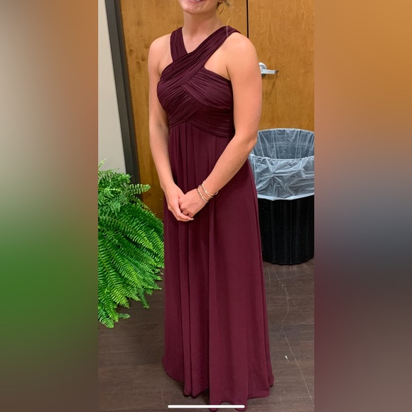 Bridesmaids dress. Maroon/wine. Worn once and dry cleaned. Perfect condition. - Picture 1 of 3